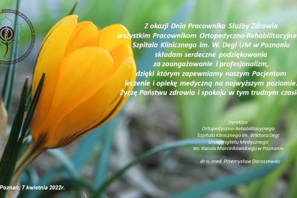7 kwietnia 2022 – Dzień Pracownika Służby Zdrowia