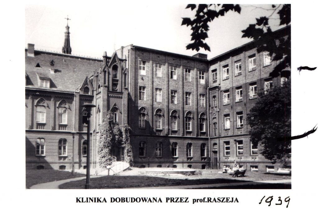 historyczne zdjęcie Szpitala - Kliniki dobudowanej przez prof. Raszeję
