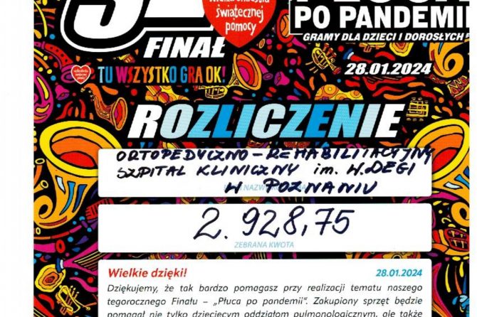 Szpital po raz czwarty grał razem z Wielką Orkiestrą Świątecznej Pomocy!!!