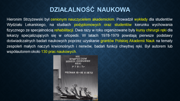 Wspomnienie Profesora Hieronima Strzyżewskiego