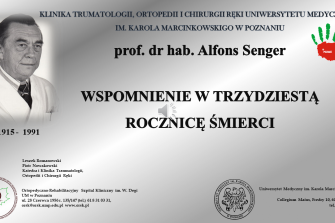 Wspomnienie prof. Alfonsa Sengera