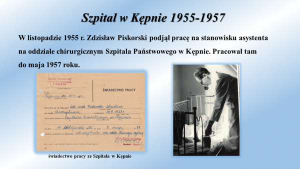 prezentacja poświęcona dr n. med. Zdzisławowi Piskorskiemu