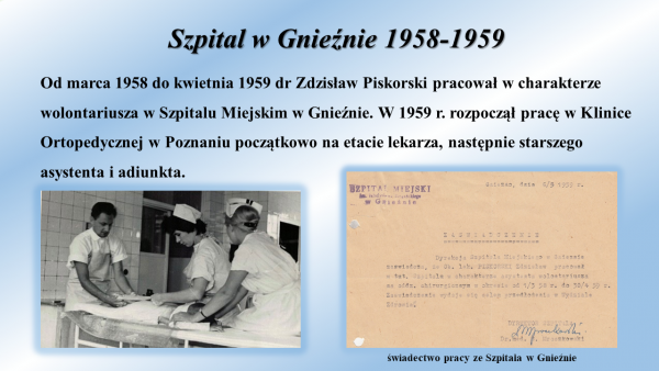 prezentacja poświęcona dr n. med. Zdzisławowi Piskorskiemu