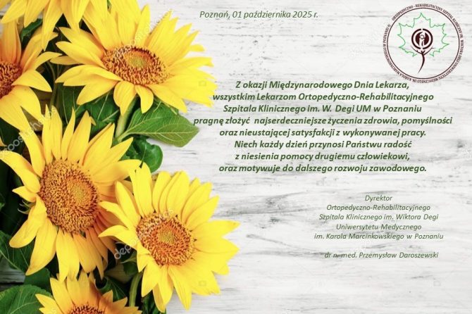 Życzenia z okazji Międzynarodowego Dnia Lekarza